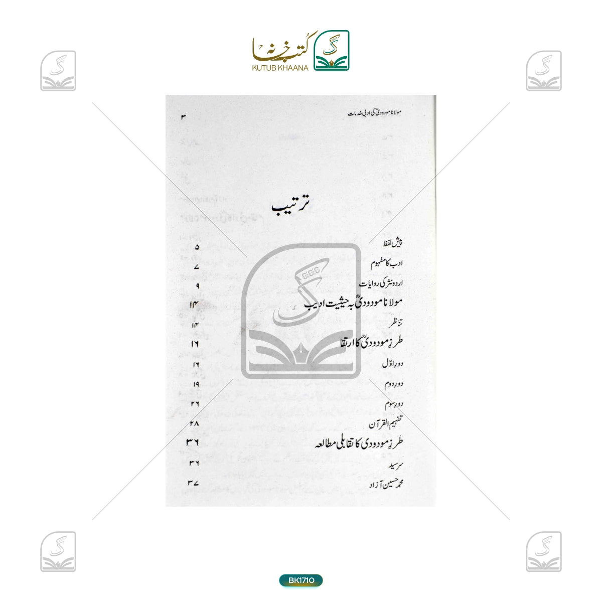 Maulana Maudoodi Ki Adabi Khidmaat