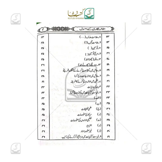 Maqala Nigari ke Usool